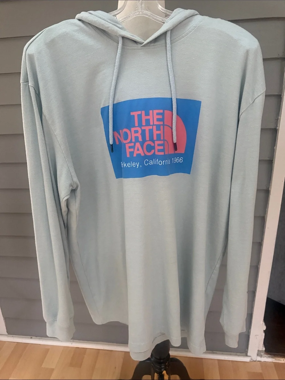 The North Face Berkeley 66 Throwback Blue Hoodie  Large